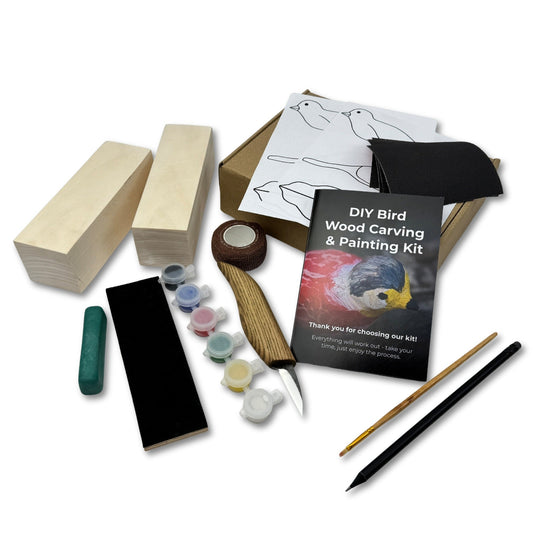DIY Bird Wood Carving & Painting Kit