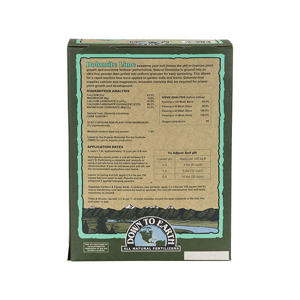 Down To Earth™, Dolomite Lime, Organic Garden Mineral Fertilizer (5 LBS.)