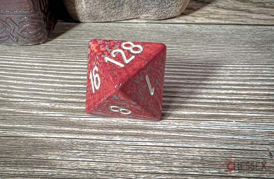 Speckled Mars 8-Sided Doubling Cube | 1-128 Backgammon Type Novelty Dice