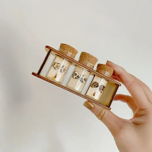 Mini Wooden Earring Studs Prop Set