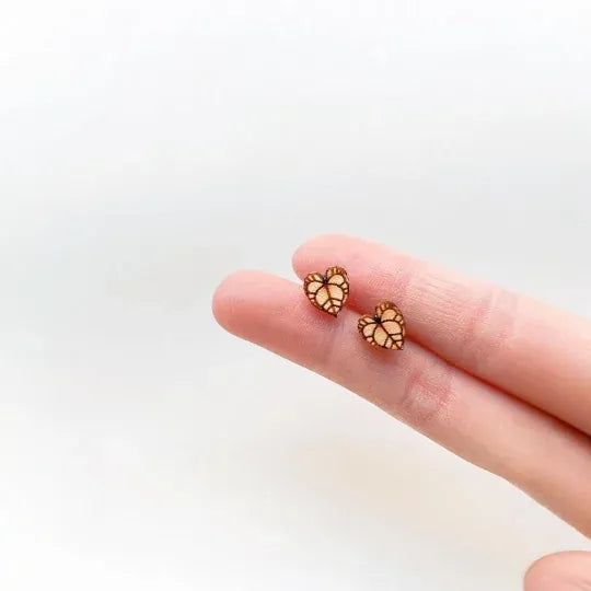 Mini Wooden Earring Studs Prop Set