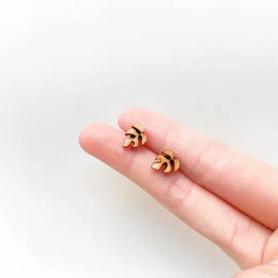 Mini Wooden Earring Studs Prop Set