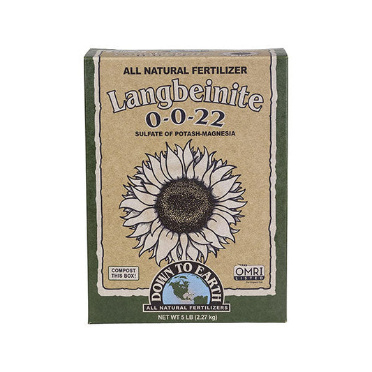 Down To Earth™, Langbeinite 0-0-22, Sulfate of Potash-Magnesia, Granules, All Natural Fertilizer, Single Ingredient (5 LBS.)