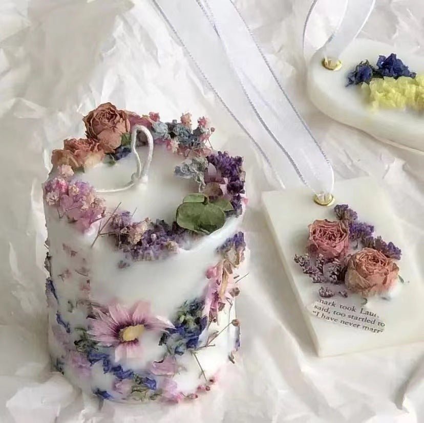 Dried Flower Candle