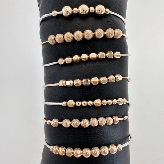 Slider Bead Cuffs (14k gold-filled or sterling silver)
