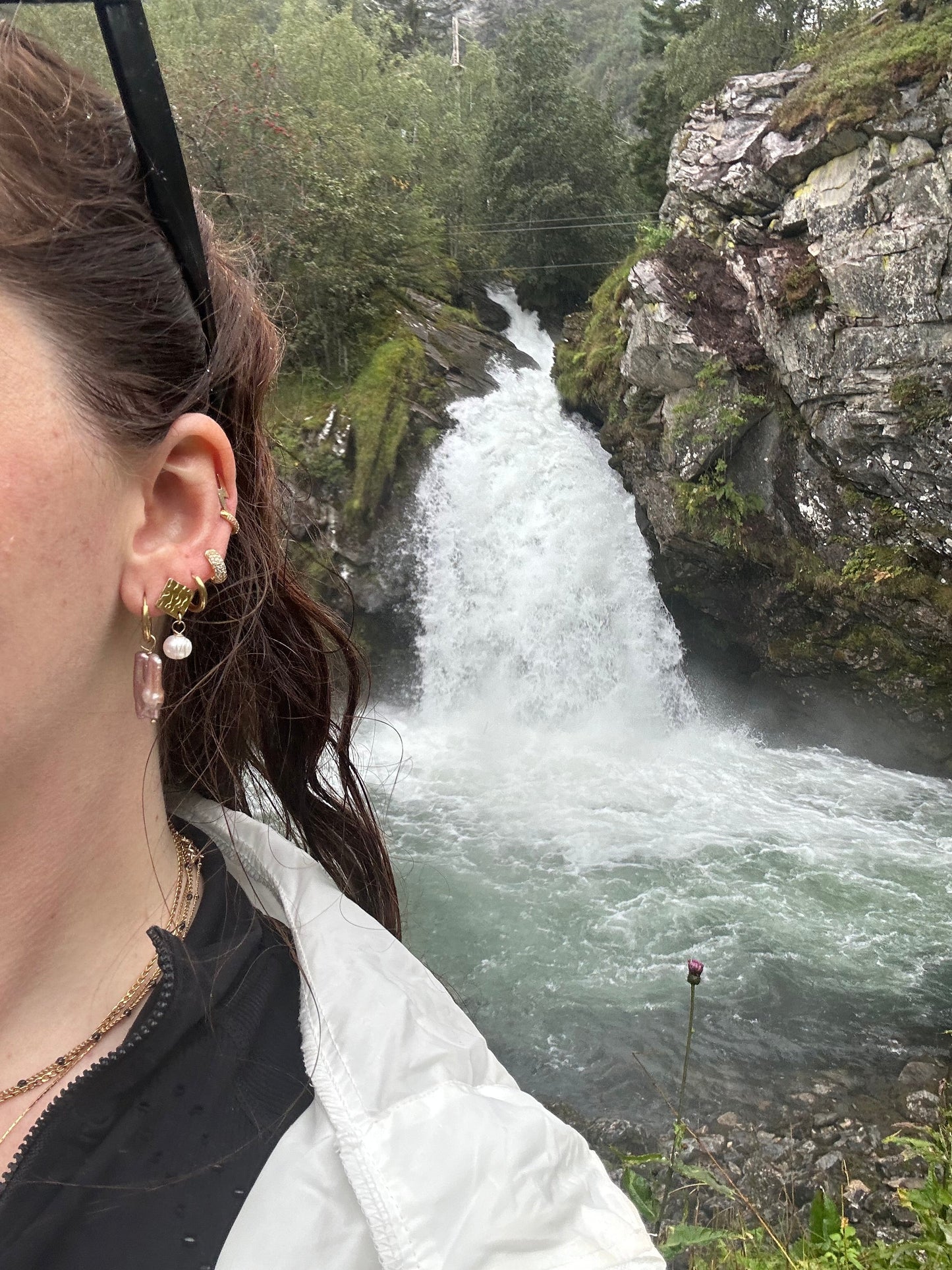 Carly Earrings- Tahitian Pearl or White Pearl on Gold