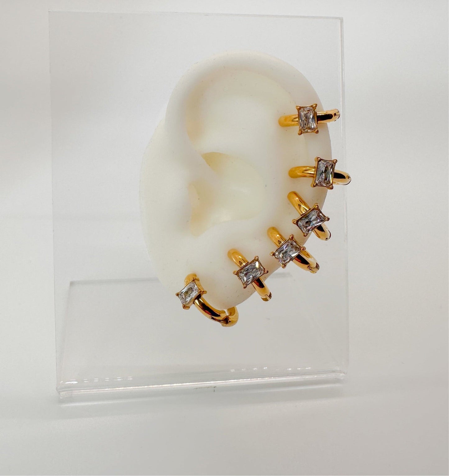 Gold Baguette CUFF earring