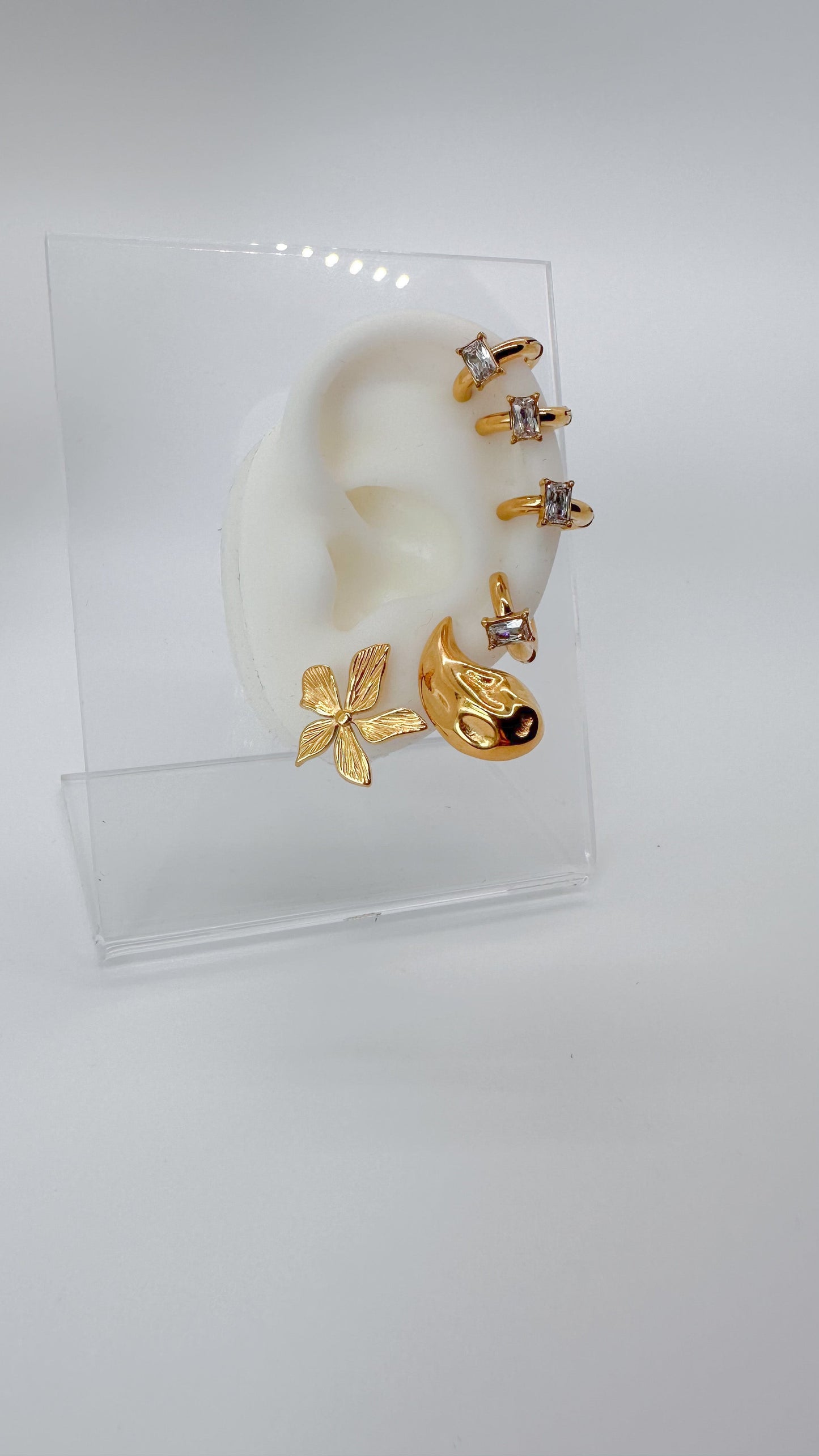 Gold Baguette CUFF earring