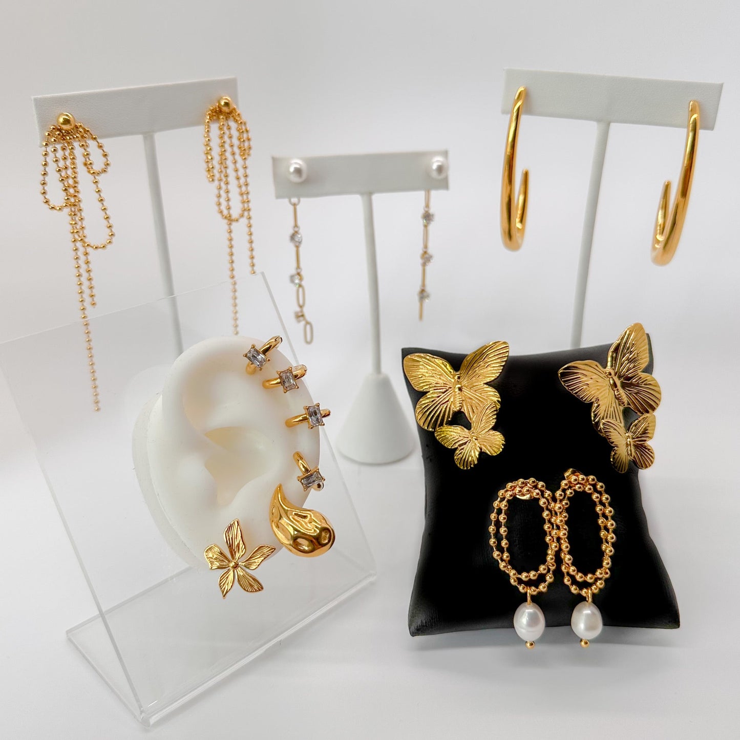 Gold Baguette CUFF earring