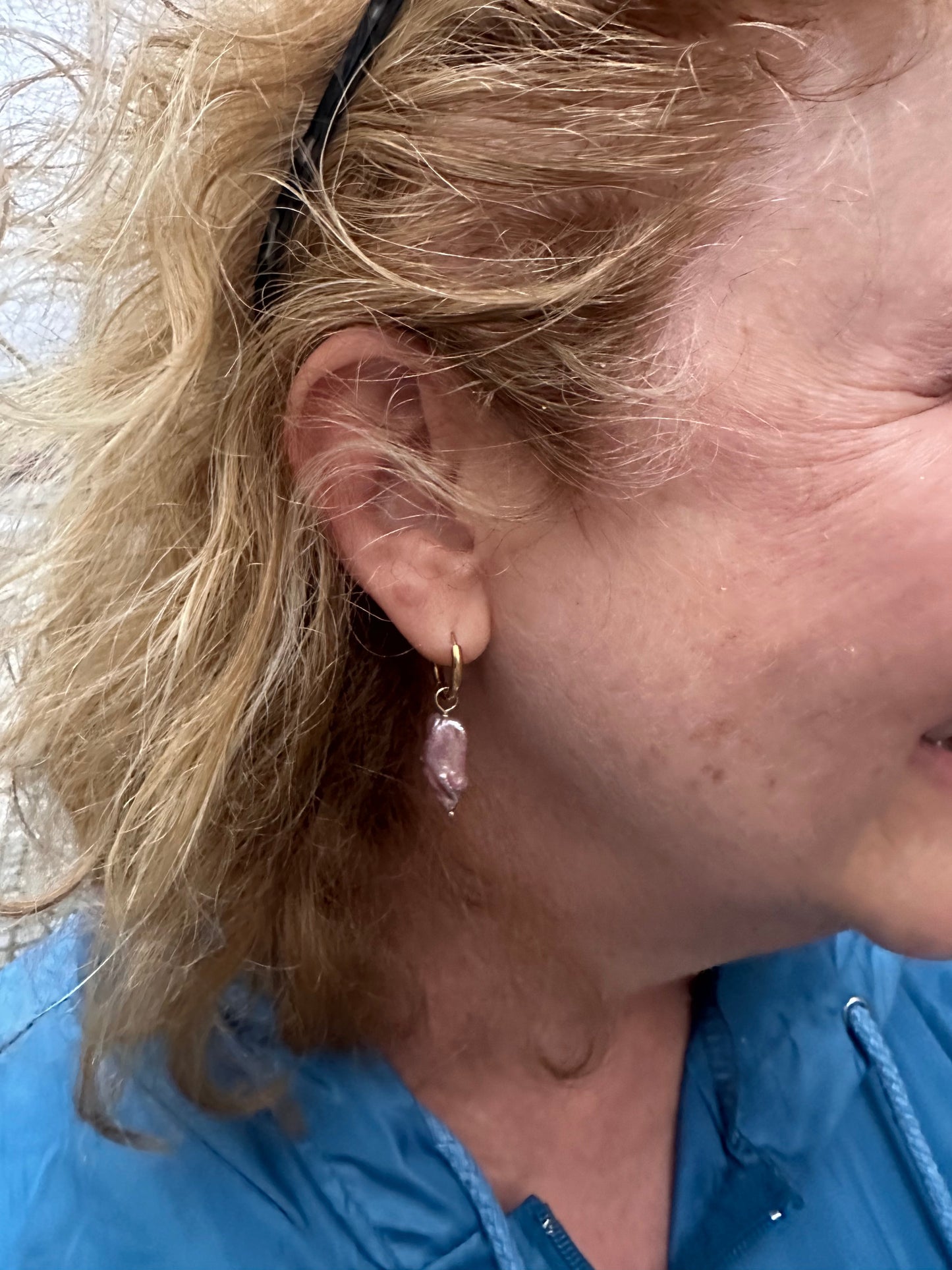 Iridescent Pearl or No Pearl Hoops