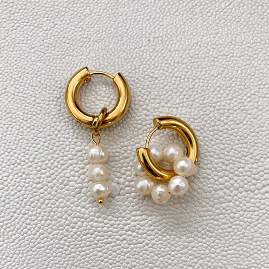 Mix not Match Pearl Hoops