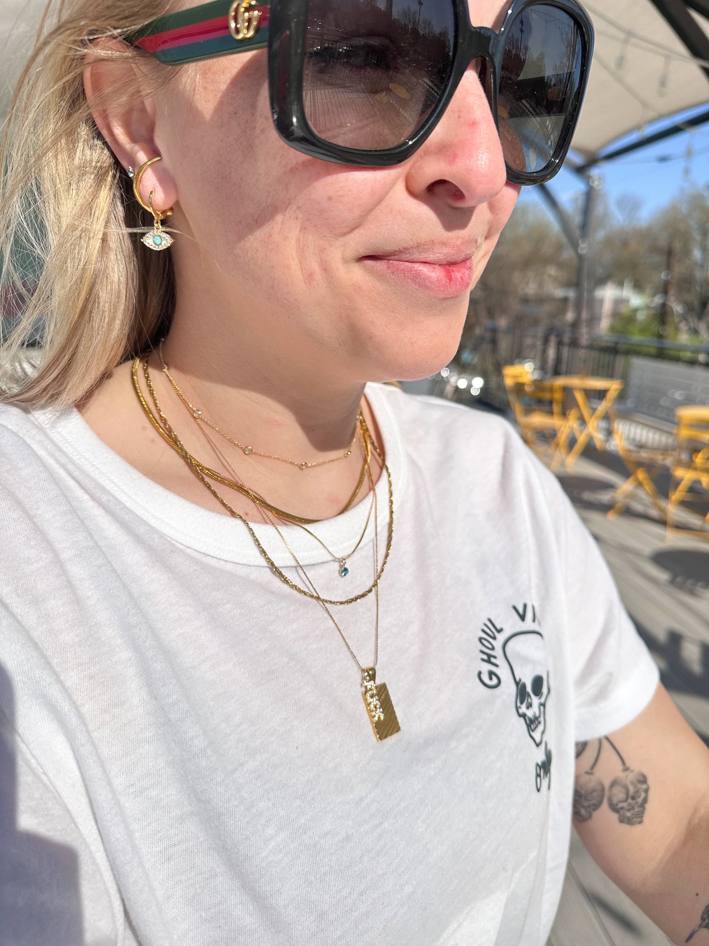 Opal Evil Eye Huggies