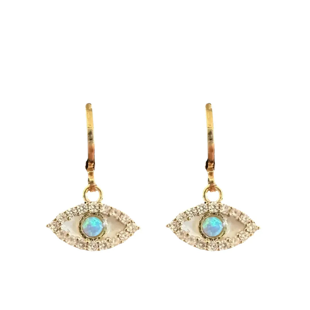 Opal Evil Eye Huggies