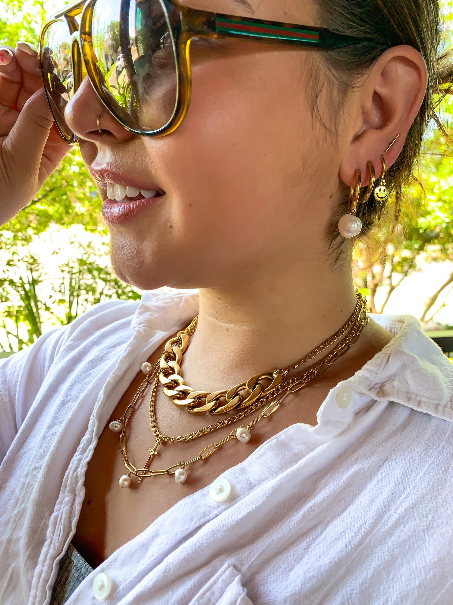 Pearl or No Pearl Hoops