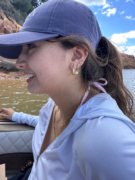 Textured Stripey Hoops