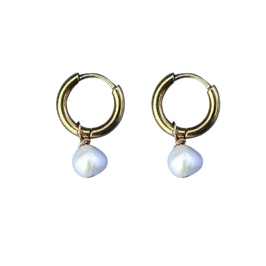 Mini Pearl or No Pearl Hoops