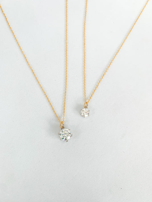 Moissanite Round Necklace