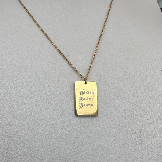 Foxtrot Pendant Necklace
