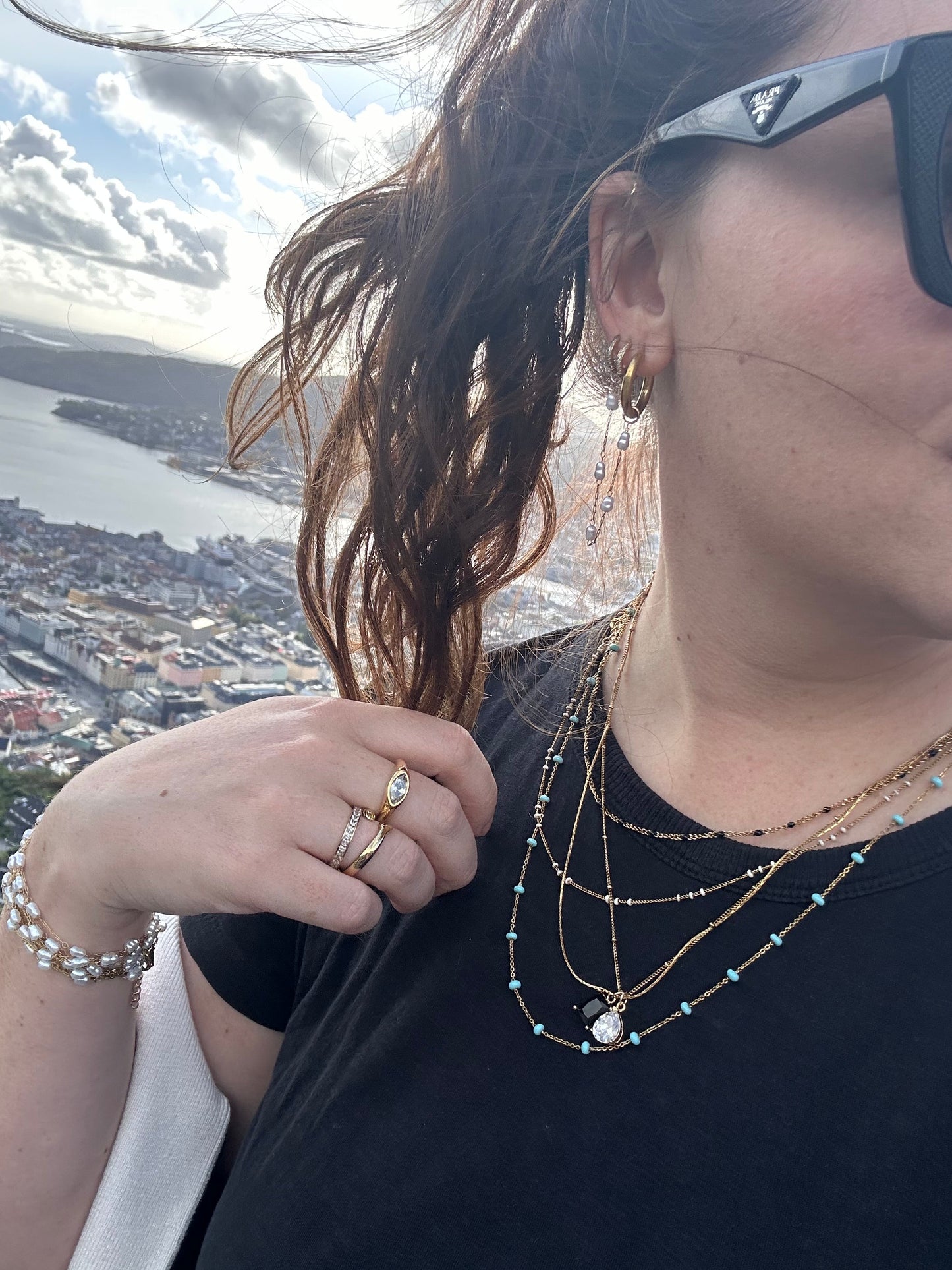 White Enamel Satellite Necklace 2.0