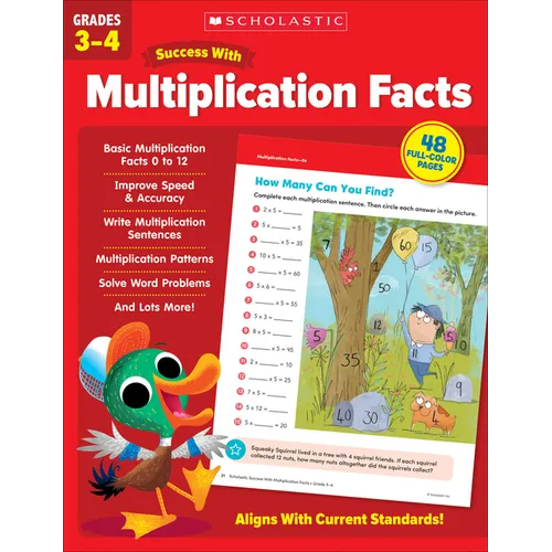 Scholastic Success with Multiplication Facts Grades 3-4 Workbook