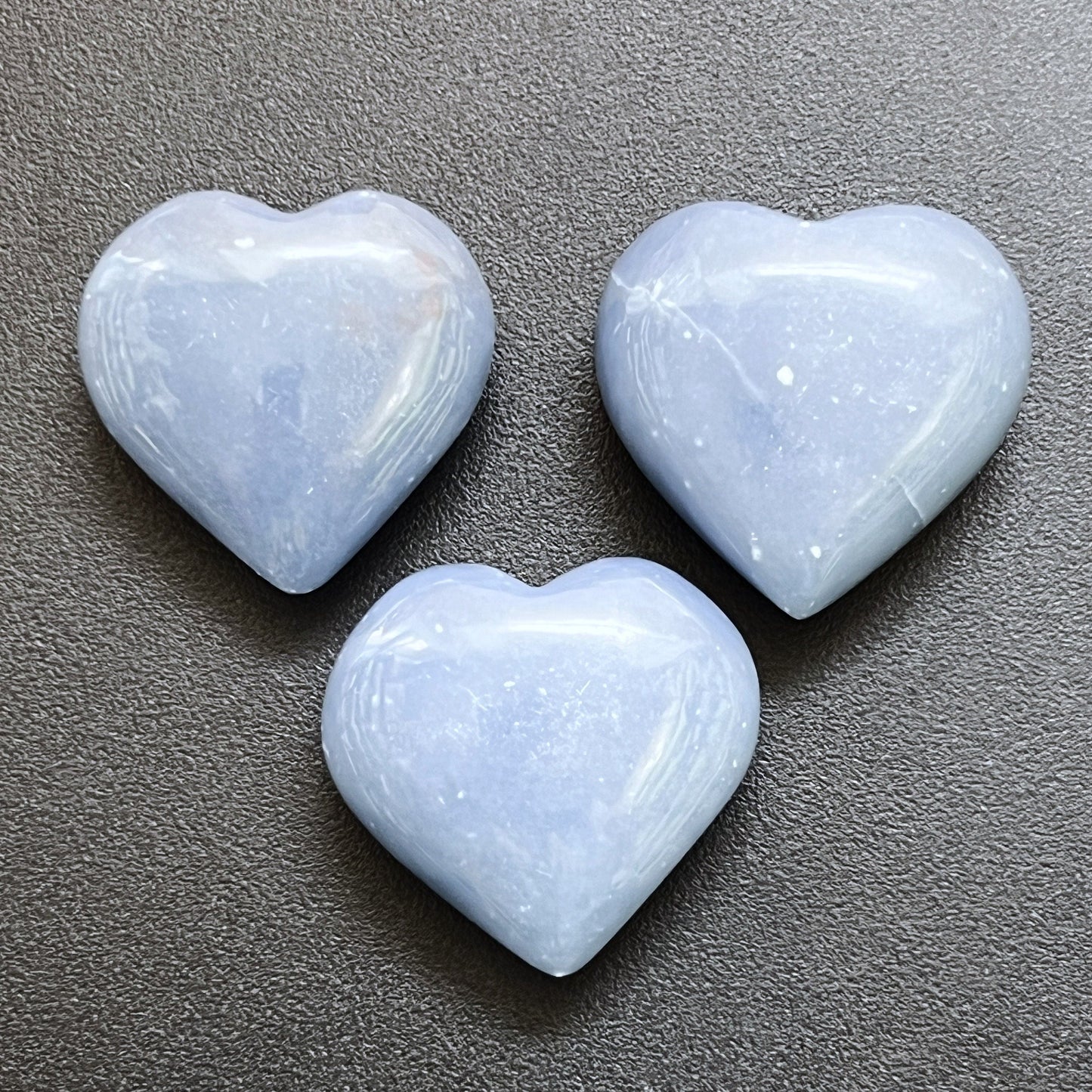 Blue Angelite Crystal Puffy Heart Carving Wholesale