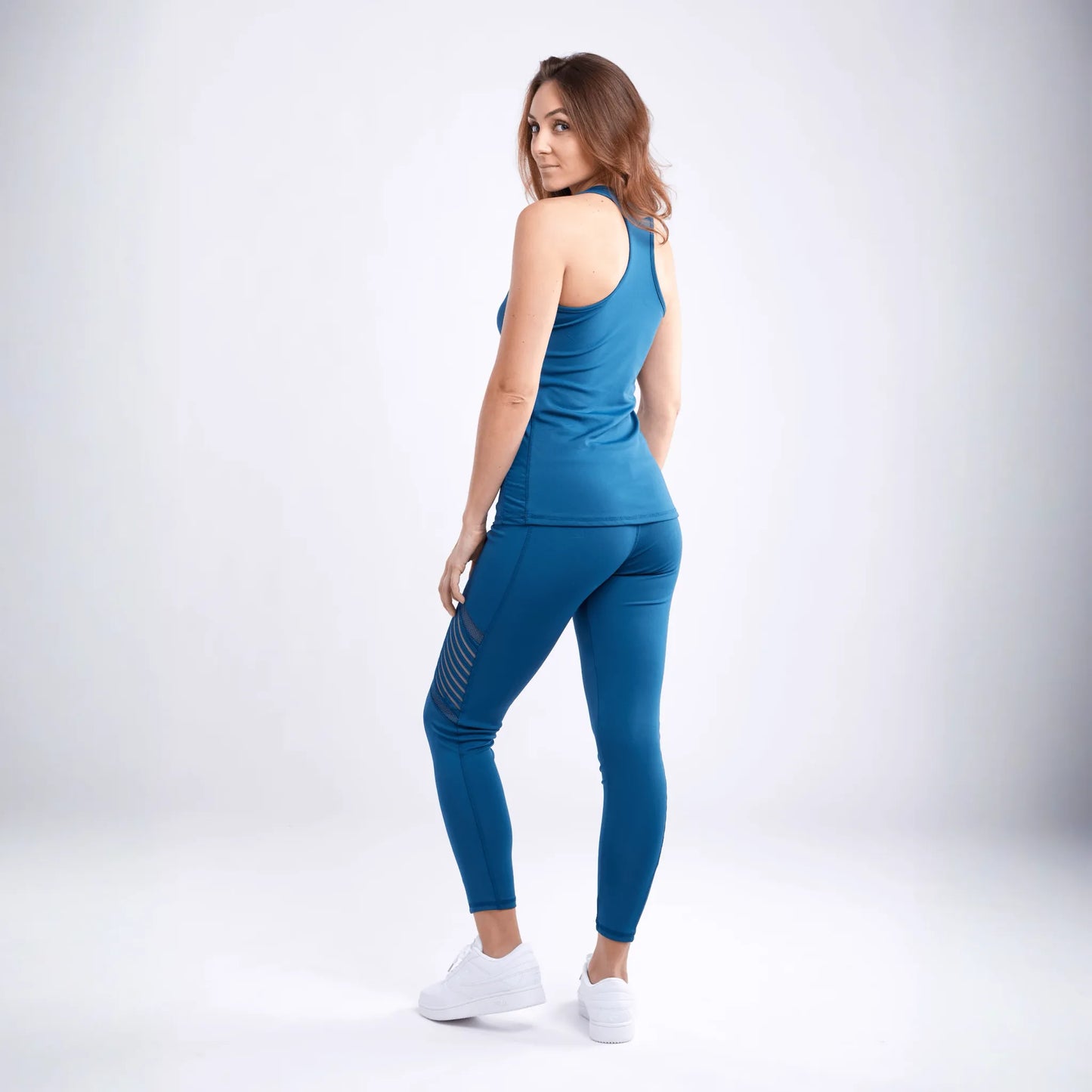 JupiterGear High-Waisted Pilates Leggings with Side Pockets & Mesh Panels