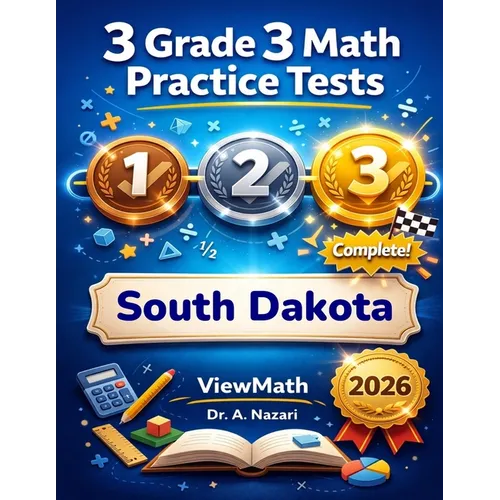 3 South Dakota SBA Grade 3 Math Practice Tests: Full-Length Test Prep with Detailed Answer Explanations
