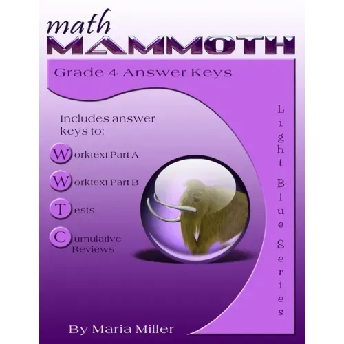 Math Mammoth Grade 4 Answer Keys