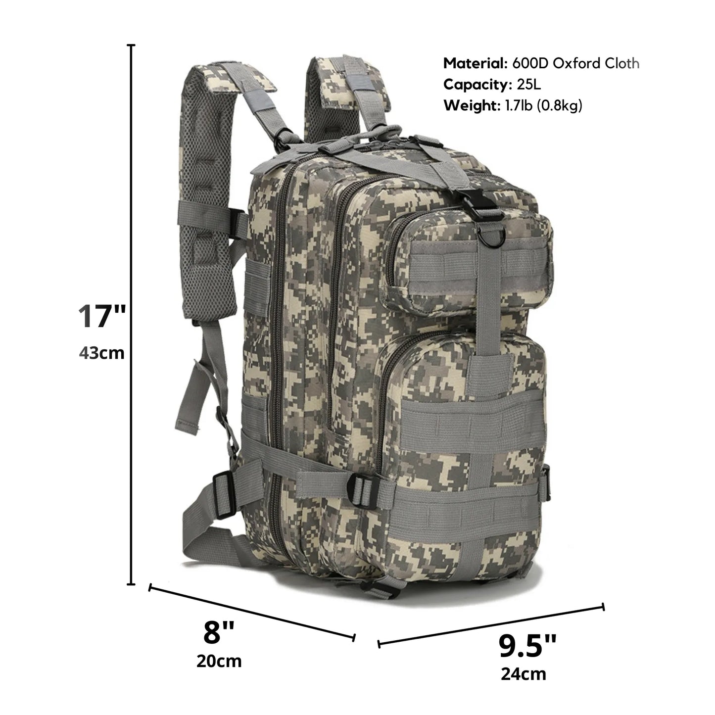 JupiterGear 25L Unisex Backpack Molle Bag Rucksack Range Bag