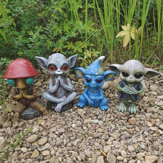Halloween Garden Decoration Alien Statue for Outdoor Space - ebasketonline - Little Red General Store