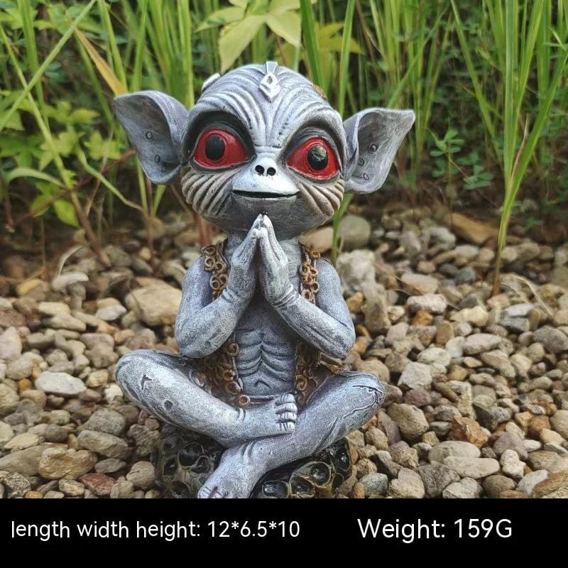 Halloween Garden Decoration Alien Statue for Outdoor Space - ebasketonline - Little Red General Store