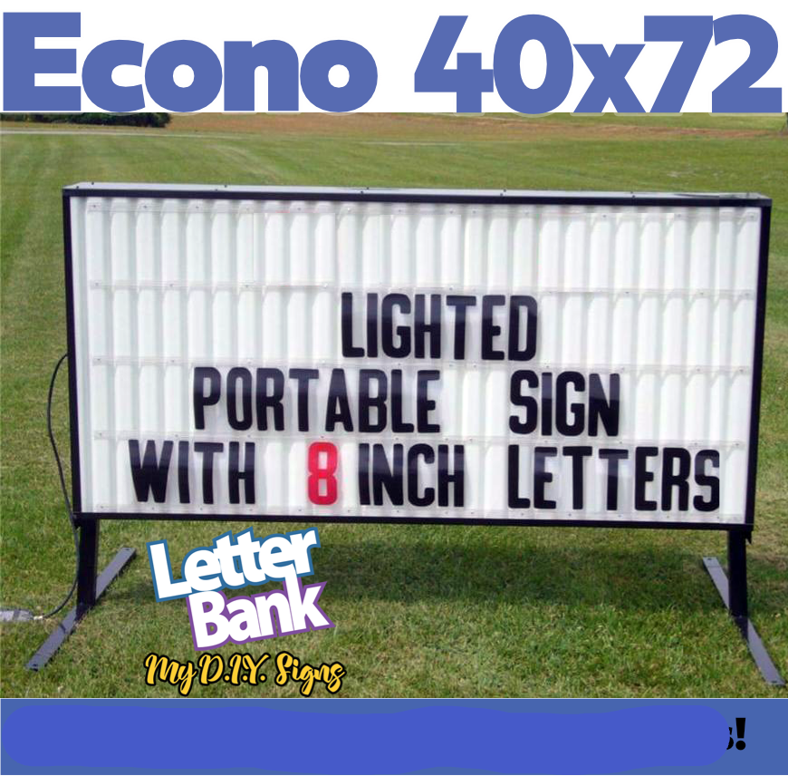 6 foot [40" x 72"] Econo Portable Readerboard Signs