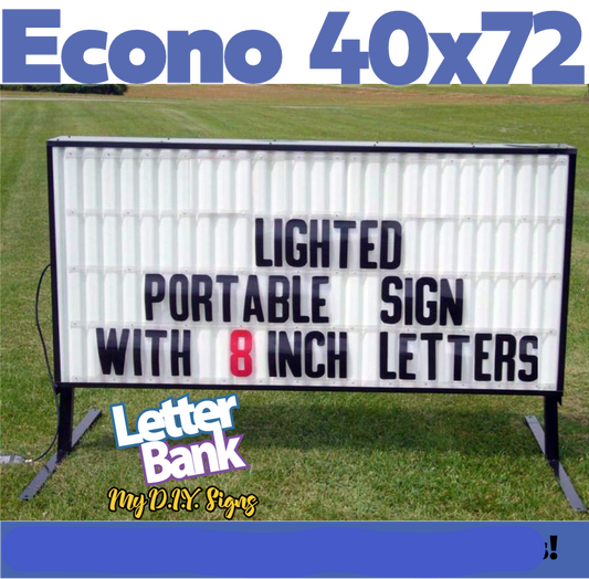 6 foot [40" x 72"] Econo Portable Readerboard Signs
