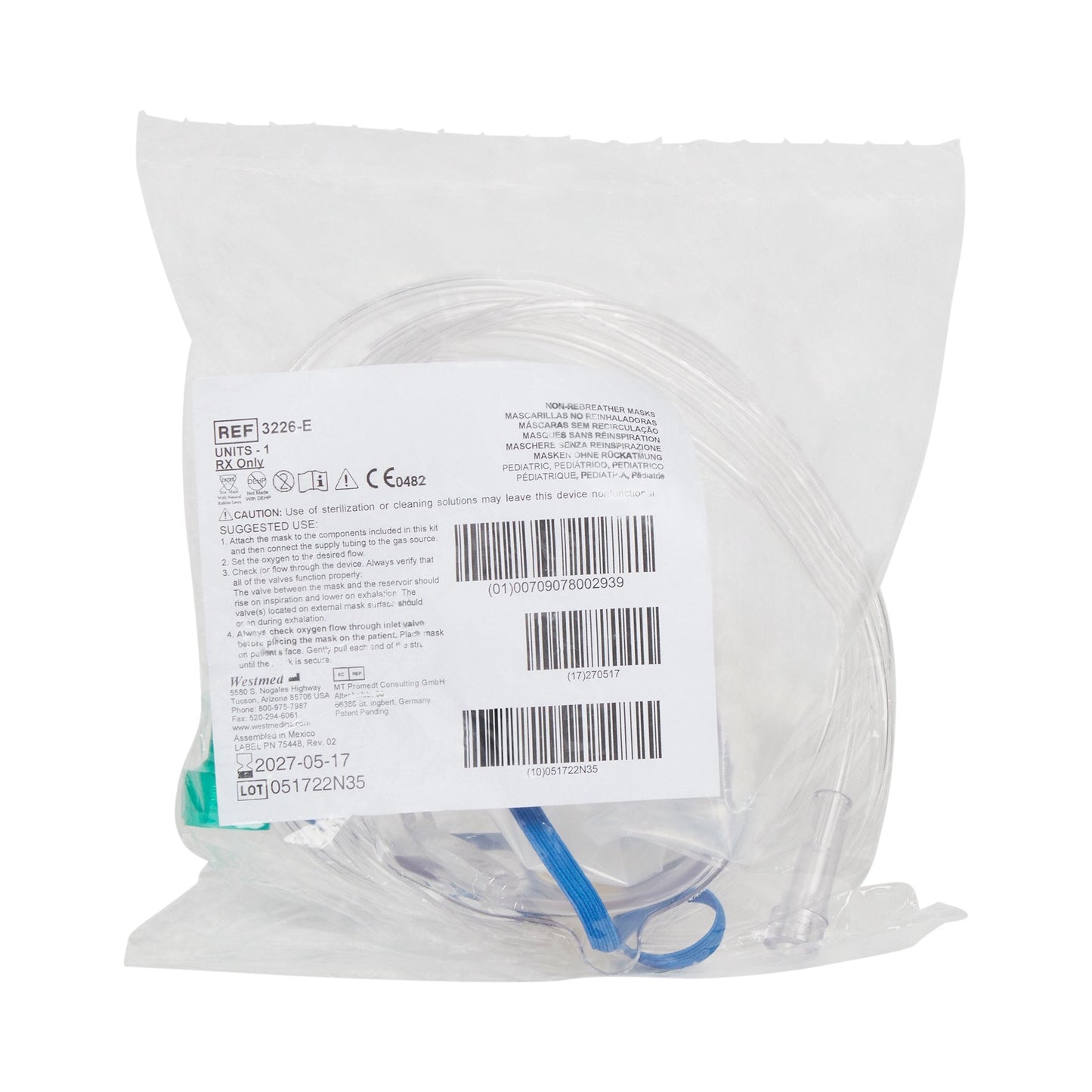 McKesson Nonrebreather Oxygen Mask, Pediatric 3226E