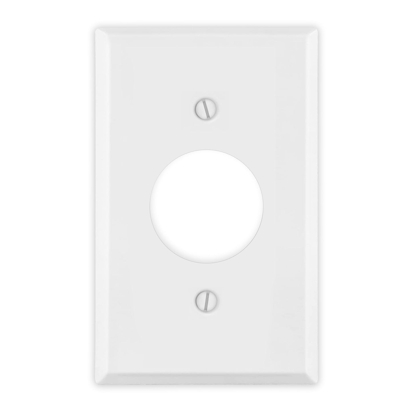 1 Gang Single White Plastic Single Receptacle Cover