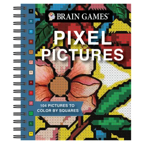 Brain Games - Pixel Pictures: 104 Pictures to Color by Squares