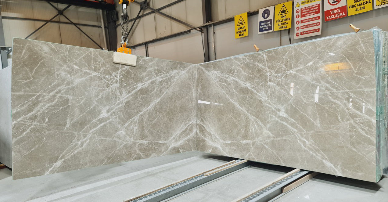 Elegance Gray Bookmatching Marble Slabs Polished -Full Truckload