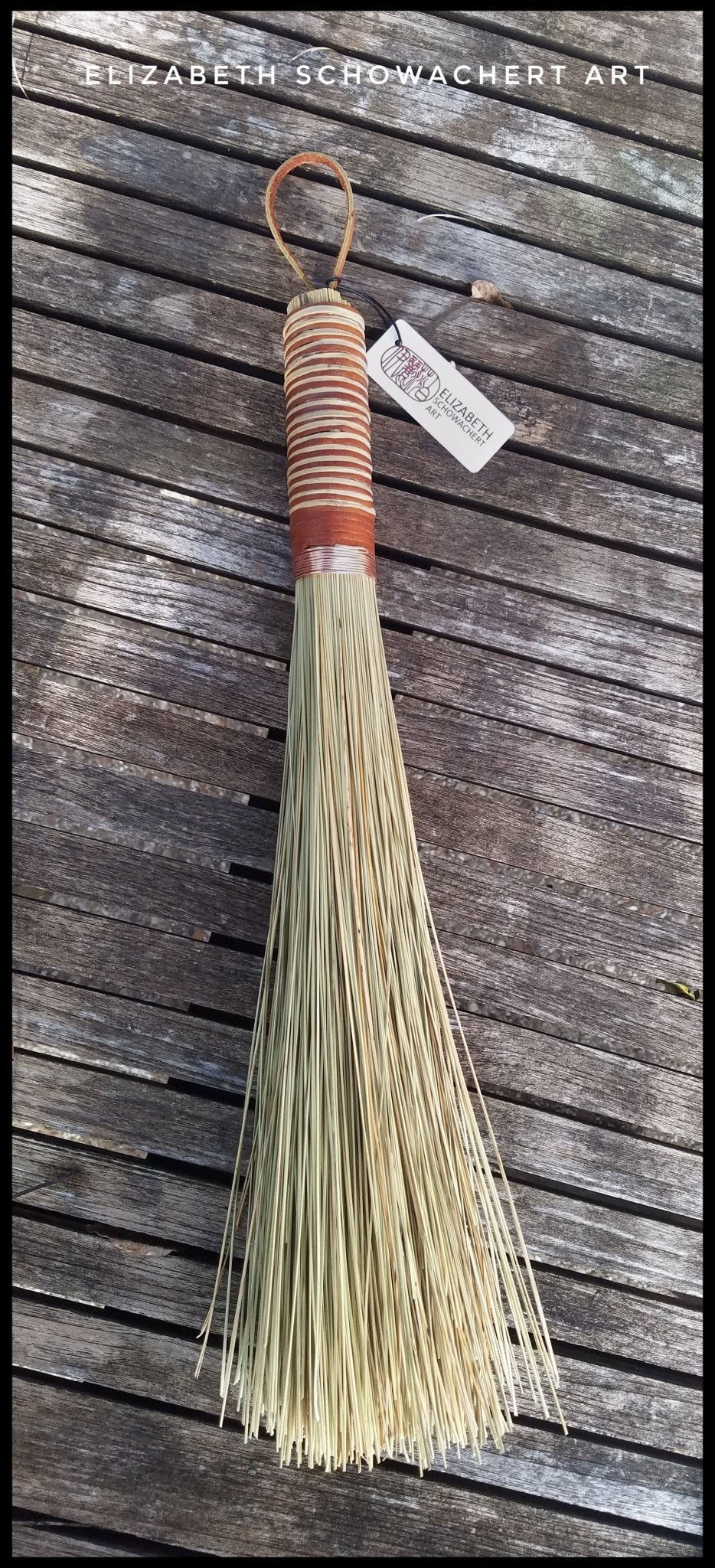Handmade African Broom Fiber (18 Inches Long Total) Paint Brush - Elizabeth Schowachert Art - Little Red General Store
