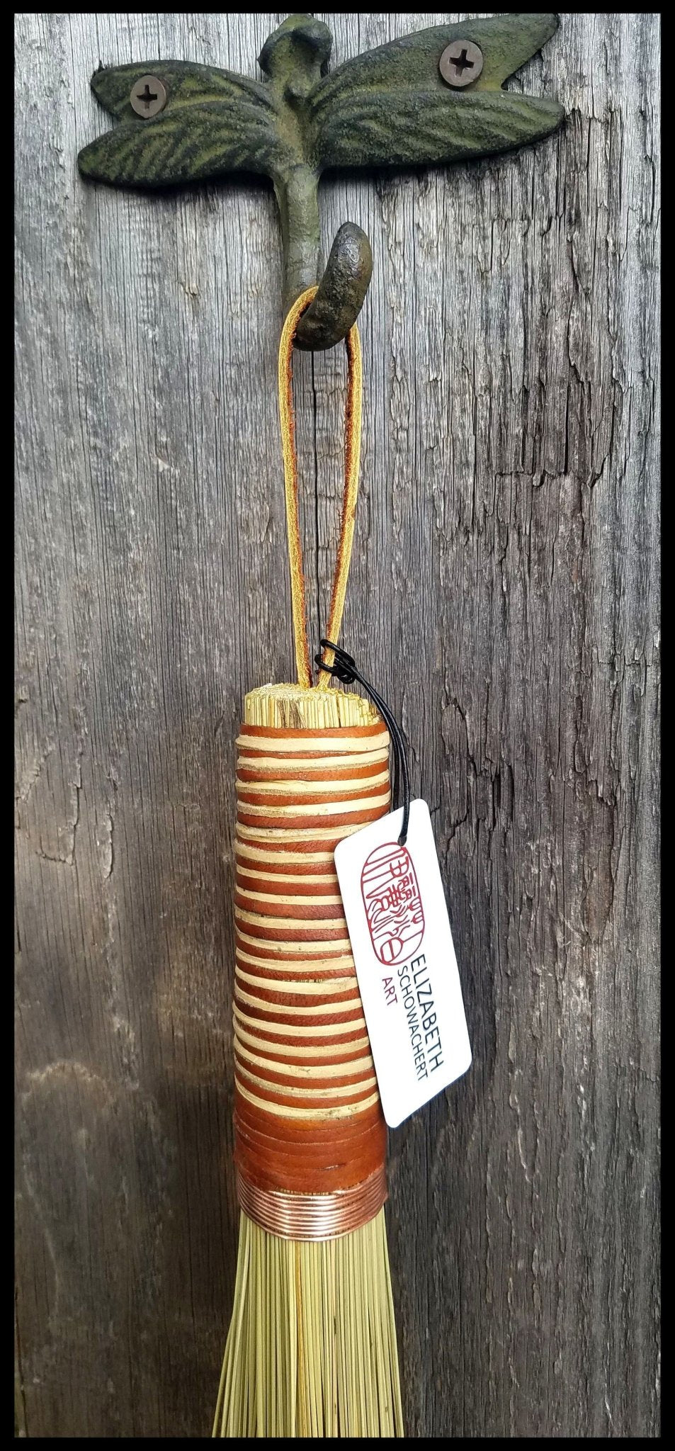 Handmade African Broom Fiber (18 Inches Long Total) Paint Brush - Elizabeth Schowachert Art - Little Red General Store