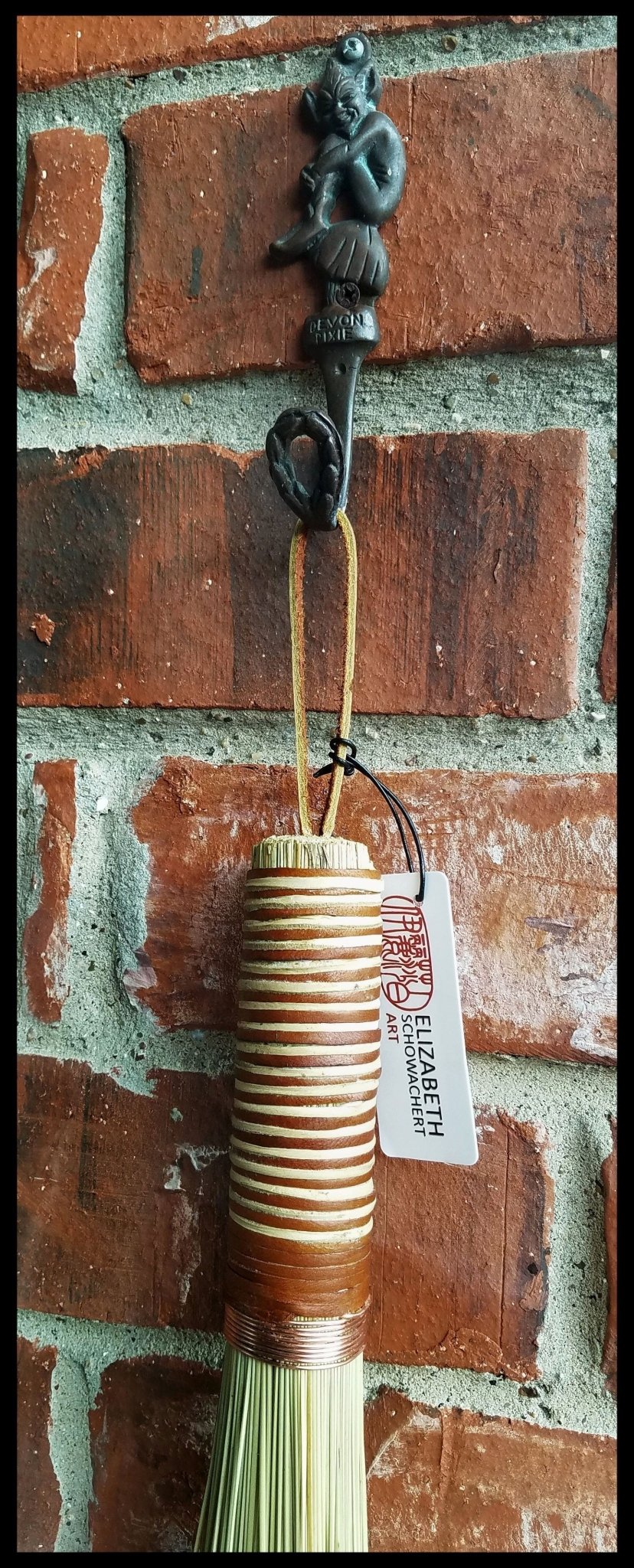 Handmade African Broom Fiber (18 Inches Long Total) Paint Brush - Elizabeth Schowachert Art - Little Red General Store