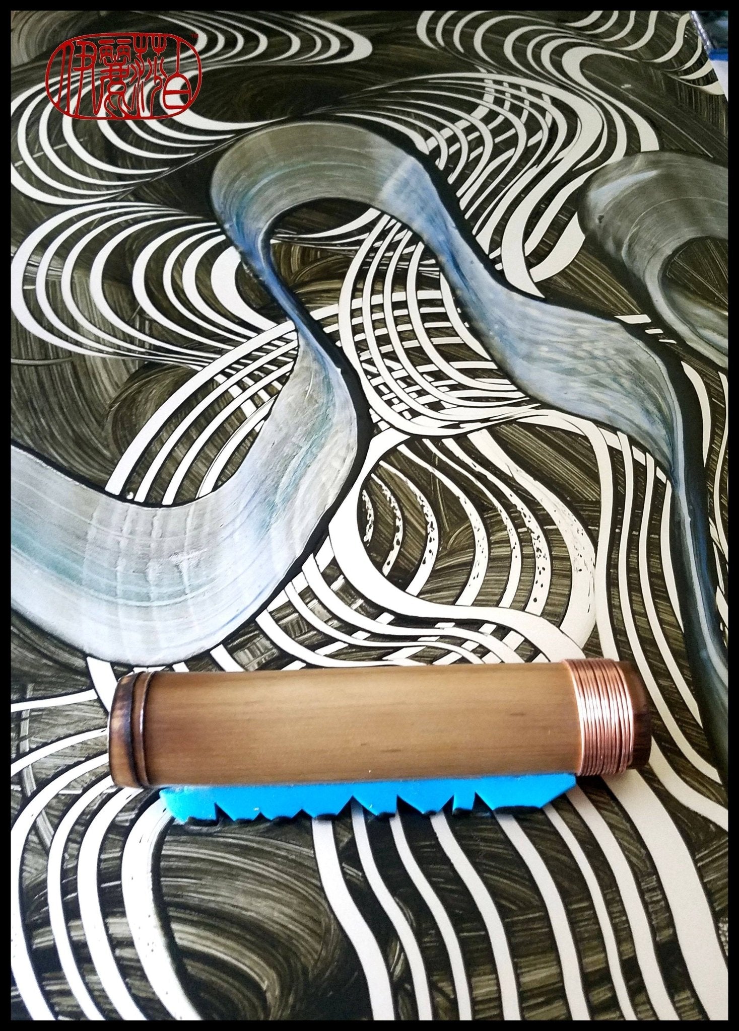 Silicone Blade Mark Making Tool For Encaustic Hot Box (2" - 12") - Elizabeth Schowachert Art - Little Red General Store