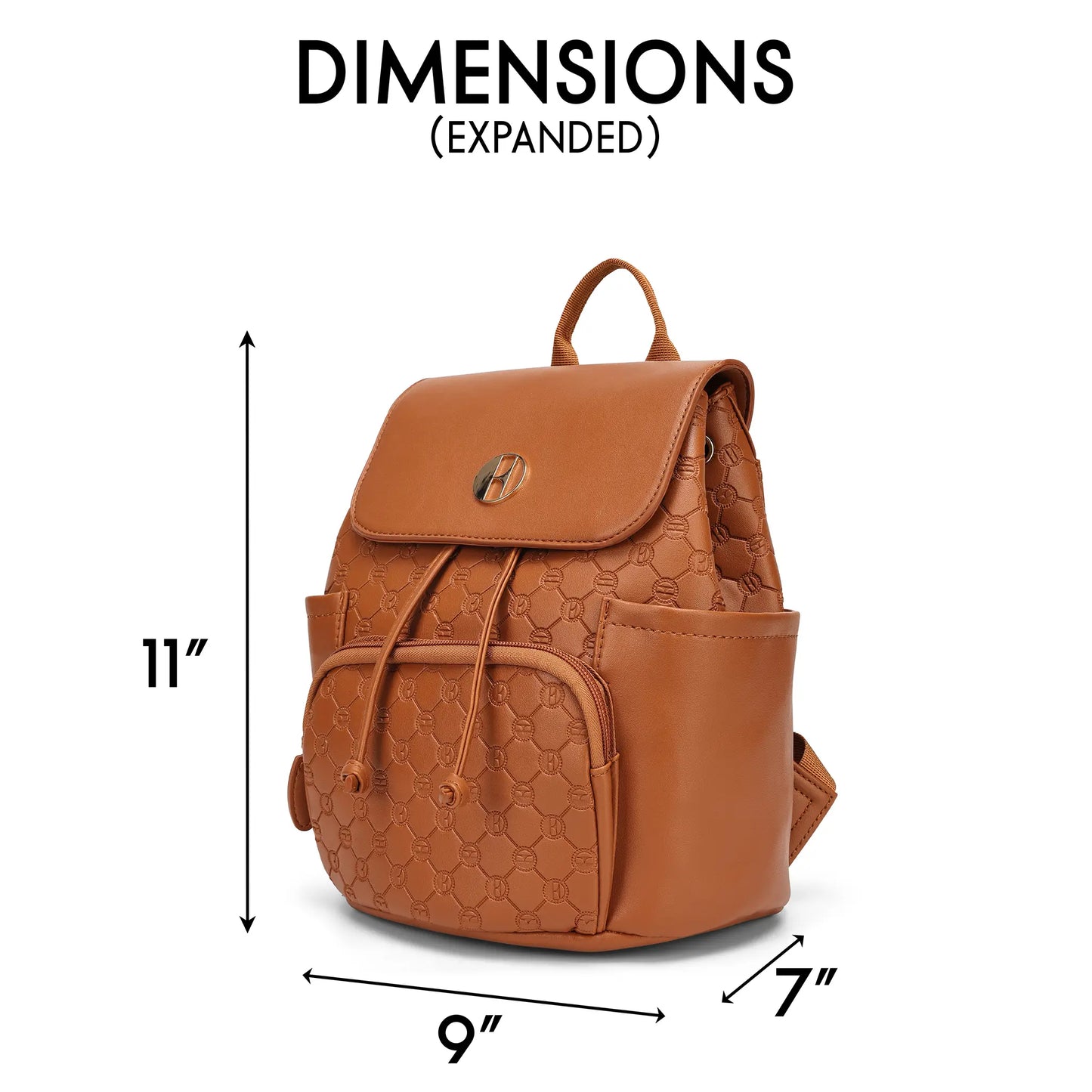 Compass 10L Vegan Leather Monogram Mini Backpack - ELLE Travel | USA - Little Red General Store