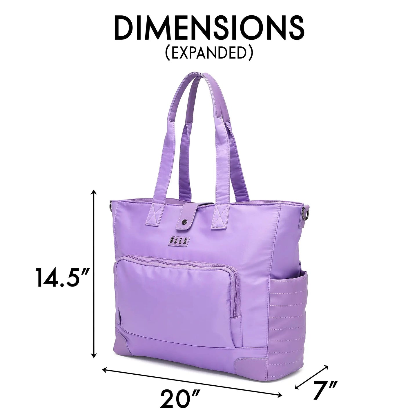Voyage 25L Twill and Vegan Leather Weekender Tote Bag - ELLE Travel | USA - Little Red General Store