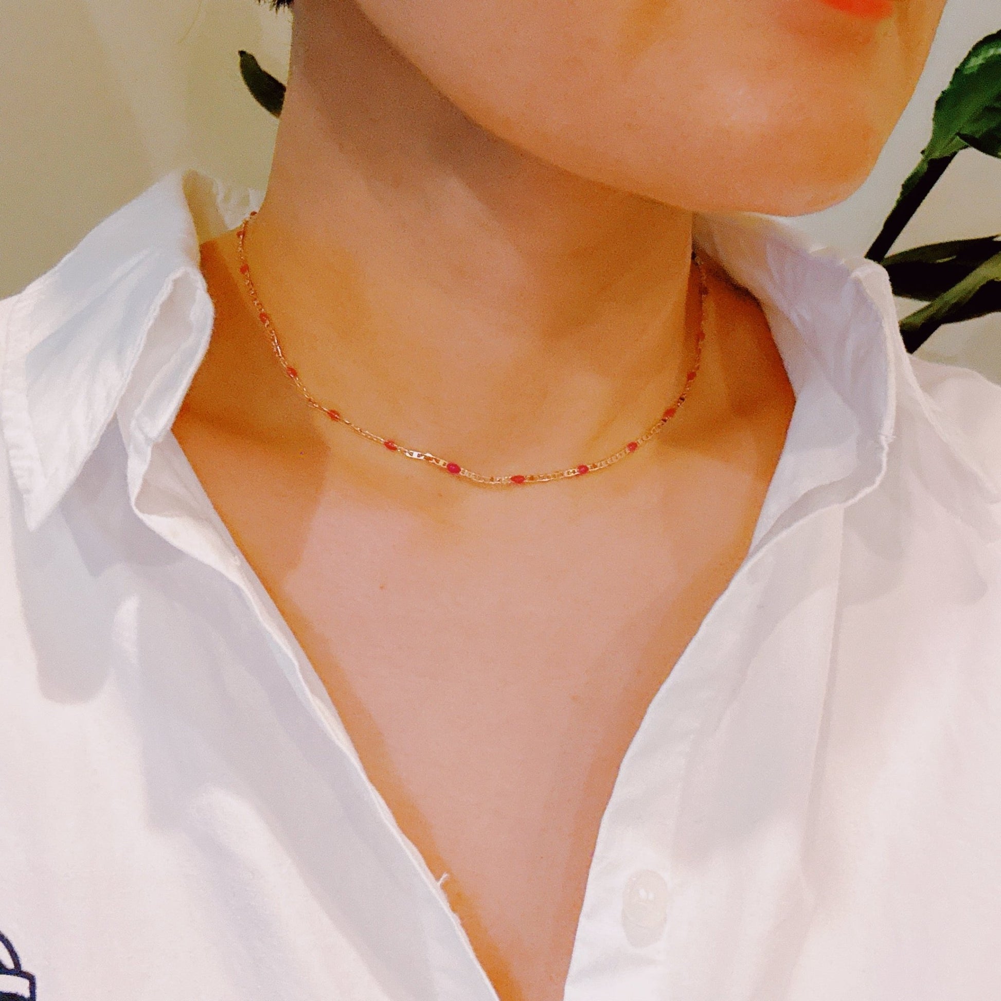 Color Pop Enamel Chain Necklace - Ellisonyoung.com - Little Red General Store