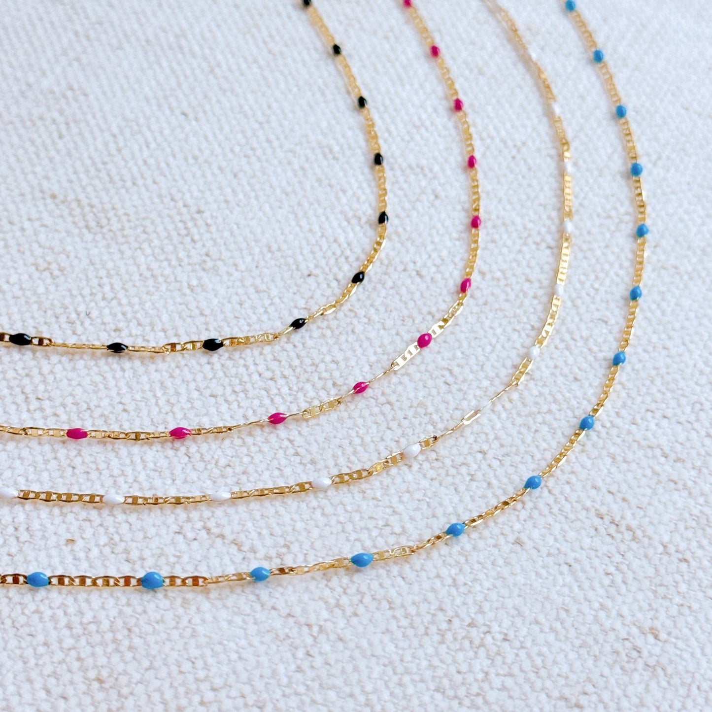 Color Pop Enamel Chain Necklace - Ellisonyoung.com - Little Red General Store