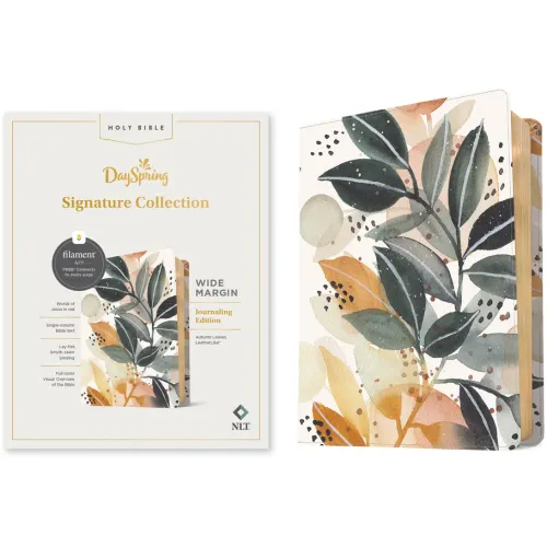 NLT Wide Margin Bible, Filament Enabled (Leatherlike, Autumn Leaves, Red Letter): Dayspring Signature Collection