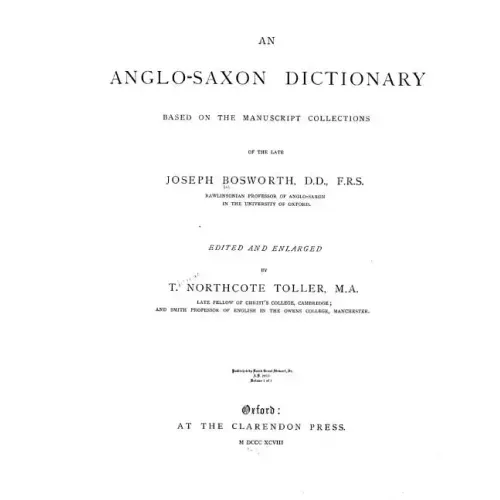 An Anglo-Saxon Dictionary