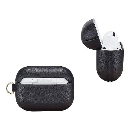 Black Leather Case - Apple AirPods Pro (1st Generation)
