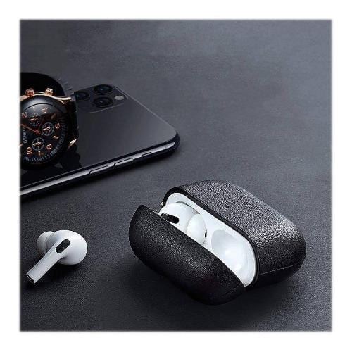 Black Leather Case - Apple AirPods Pro (1st Generation)
