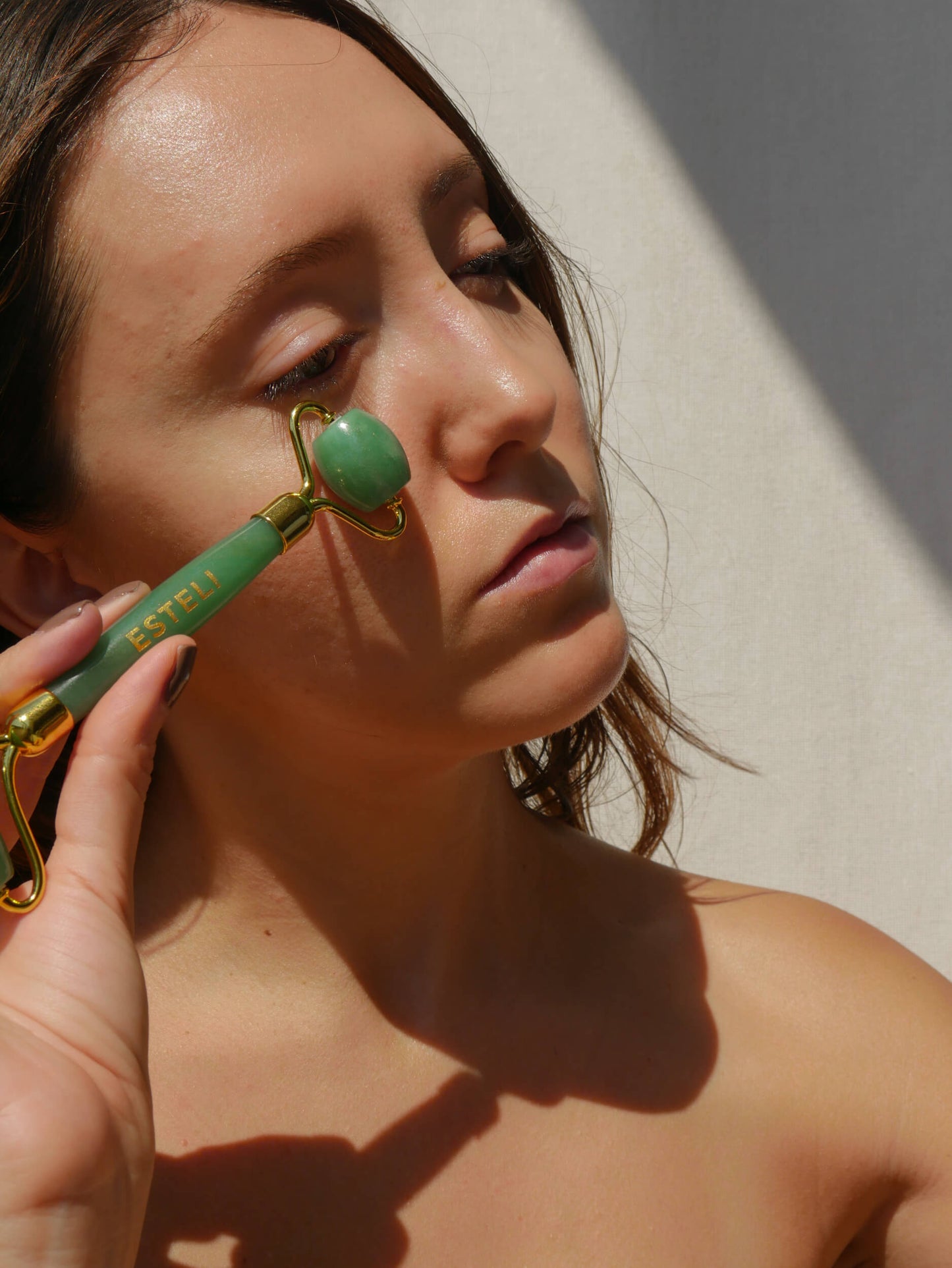 Green Aventurine Facial Roller - Esteli - Little Red General Store